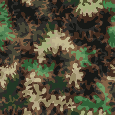 Trendy fashion camouflage seamless pattern. Classic clothing style masking camo repeat print. Design element for fabric or wallpaper.のイラスト素材
