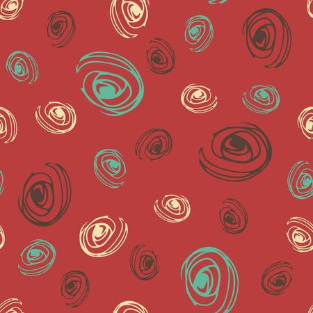 Abstract hand drawn seamless pattern. Design element for wrapping paper or fabric.のイラスト素材