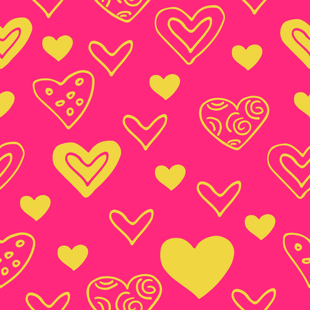 Seamless pattern with hearts.のイラスト素材