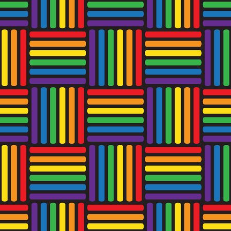 Seamless pattern with gay rainbow heart. LGBT pride symbol. Design element for fabric, banner, wallpaper or gift wrap.のイラスト素材
