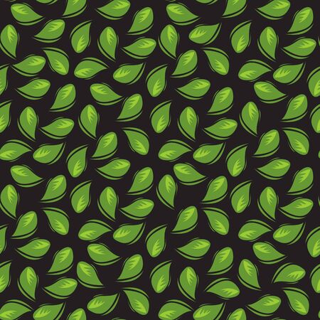 Seamless pattern with green leaves.のイラスト素材