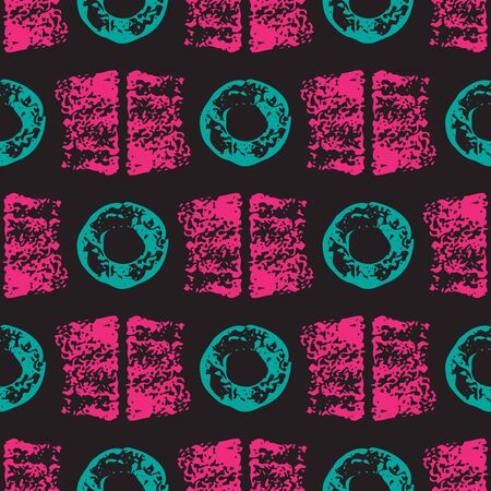 Abstract seamless pattern with grunge elements. Vector illustration. Design element for banner, wrapping paper, wallpaper or fabric.のイラスト素材