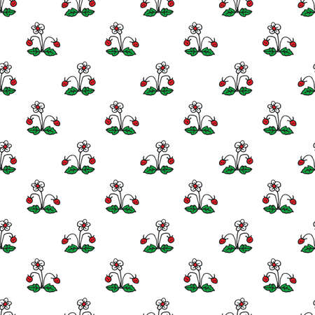 Summer floral seamless pattern. Vector illustration. Design element for fabric, wallpaper, banner, wrapping paper.のイラスト素材