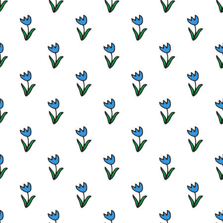 Summer floral seamless pattern. Vector illustration. Design element for fabric, wallpaper, banner, wrapping paper.のイラスト素材