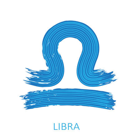 Zodiac sign Libra isolated on white background. Zodiac constellation. Design element for horoscope and astrological forecast. Vector illustration.のイラスト素材