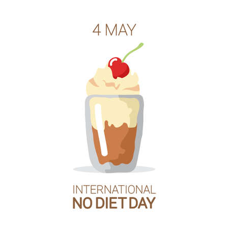 International Diet Day concept. Vector illustration. Cocktail isolated. Design element for leaflet, poster, sticker, banner.のイラスト素材