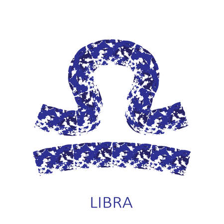 Zodiac sign Libra isolated on white background. Zodiac constellation. Design element for horoscope and astrological forecast. Vector illustration.のイラスト素材