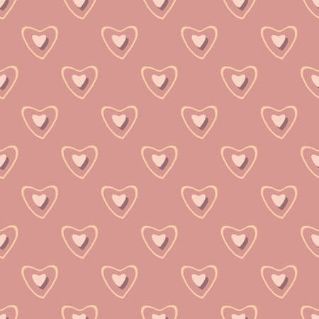Seamless pattern with Valentines hearts. Vector illustration. Design element for fabric, wallpaper, wrapping paper, banner.のイラスト素材