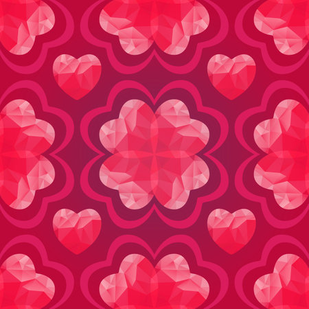 Seamless pattern with Valentines hearts. Vector illustration. Design element for fabric, wallpaper, wrapping paper, banner.のイラスト素材