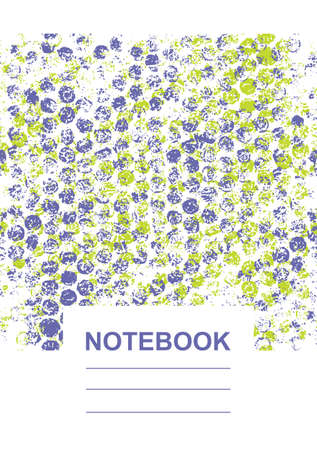 Abstract colorful notebook or book cover design. hand drawn texture. vector illustration.のイラスト素材