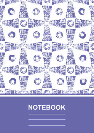 Abstract colorful notebook or book cover design. hand drawn texture. vector illustration.のイラスト素材