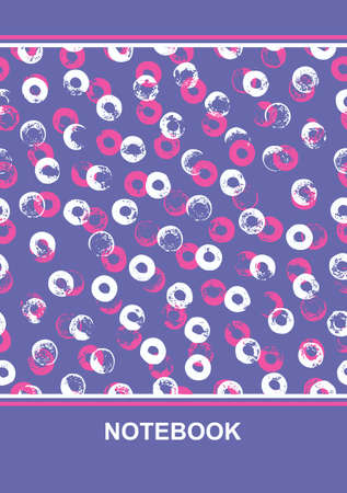 Abstract colorful notebook or book cover design. hand drawn texture. vector illustration.のイラスト素材