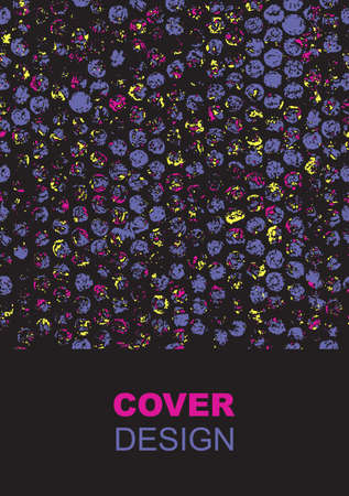 Abstract colorful notebook or book cover design. hand drawn texture. vector illustration.のイラスト素材