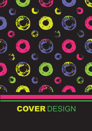 Abstract colorful notebook or book cover design. hand drawn texture. vector illustration.のイラスト素材