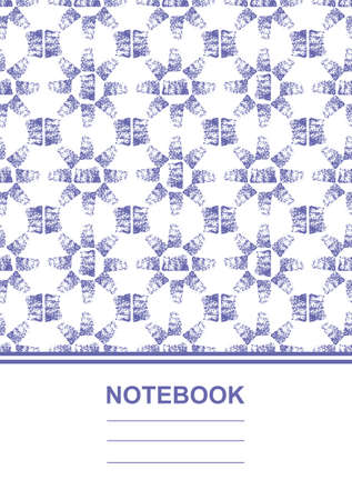 Abstract colorful notebook or book cover design. hand drawn texture. vector illustration.のイラスト素材