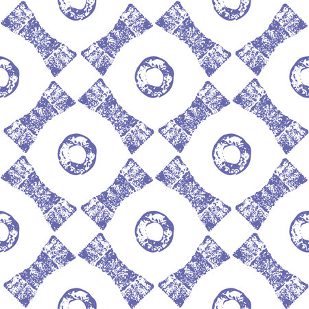 Abstract seamless pattern with grunge mosaic texture. Design element for wrapping paper, banner, wallpaper and fabric.のイラスト素材