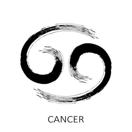 Zodiac sign Cancer isolated on white background. Zodiac constellation. Design element for horoscope and astrological forecast. Vector illustration.のイラスト素材