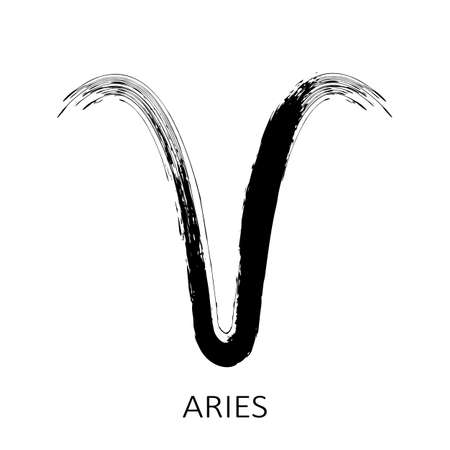 Zodiac sign Aries isolated on white background. Zodiac constellation. Design element for horoscope and astrological forecast. Vector illustration.のイラスト素材