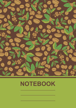 Coffee notebook or book cover design. vector illustration.のイラスト素材
