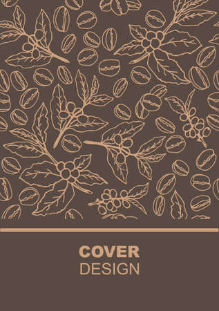 Coffee notebook or book cover design. vector illustration.のイラスト素材
