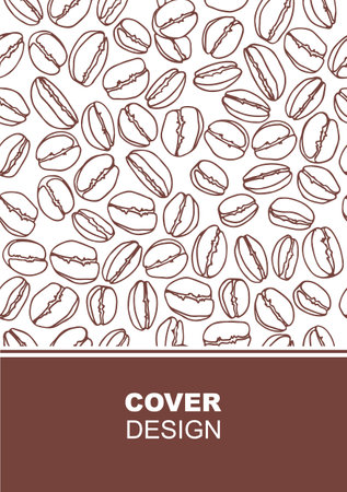 Coffee notebook or book cover design. vector illustration.のイラスト素材