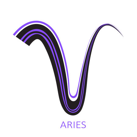 Zodiac sign Aries isolated on white background. Zodiac constellation. Design element for horoscope and astrological forecast. Vector illustration.のイラスト素材