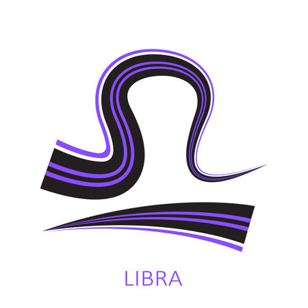 Zodiac sign Libra isolated on white background. Zodiac constellation. Design element for horoscope and astrological forecast. Vector illustration.のイラスト素材