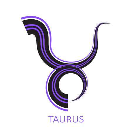 Zodiac sign Taurus isolated on white background. Zodiac constellation. Design element for horoscope and astrological forecast. Vector illustration.のイラスト素材
