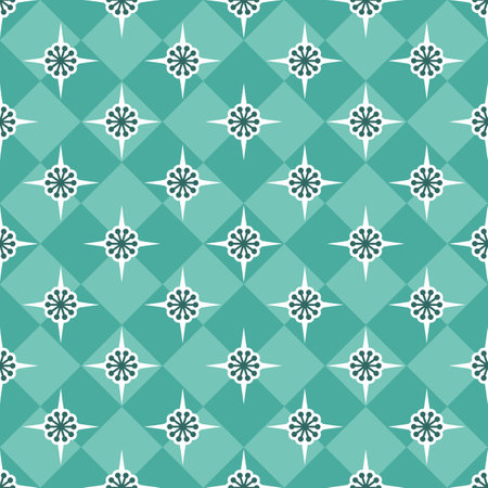 Seamless pattern with snowflakes. Christmas and New Year symbols for banner, wallpaper, wrapping paper or fabric. Flat design vector illustration.のイラスト素材