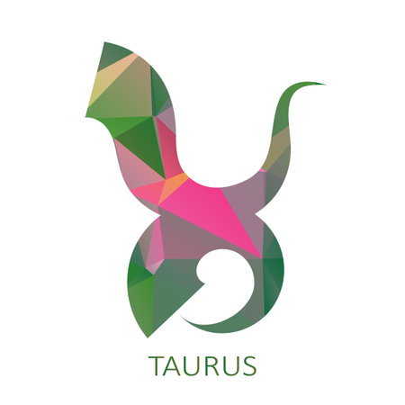 Zodiac sign Taurus isolated on white background. Zodiac constellation. Flat design element for horoscope and astrological forecast. vector illustration.のイラスト素材