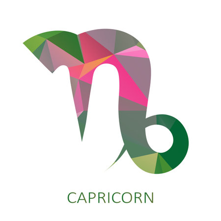 Zodiac sign Capricorn isolated on white background. Zodiac constellation. Flat design element for horoscope and astrological forecast. vector illustration.のイラスト素材