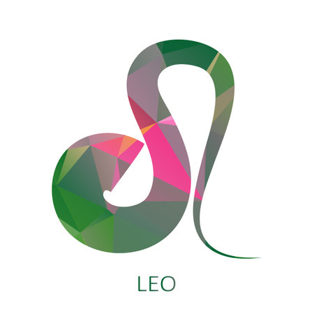 Zodiac sign Leo isolated on white background. Zodiac constellation. Flat design element for horoscope and astrological forecast. vector illustration.のイラスト素材