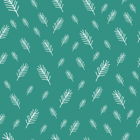 Seamless pattern with Christmas and New Year symbols. Doodle vector illustration for banner, wallpaper, wrapping paper or fabric.のイラスト素材