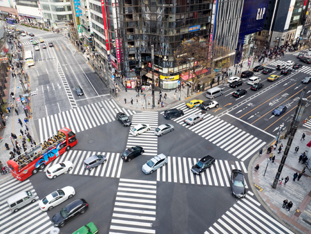 Scramble crossing in Japanのeditorial素材