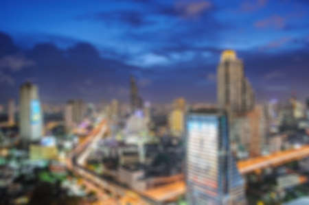 Blurred abstract night city background.の写真素材