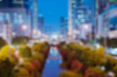 Blurred abstract night city background.の写真素材