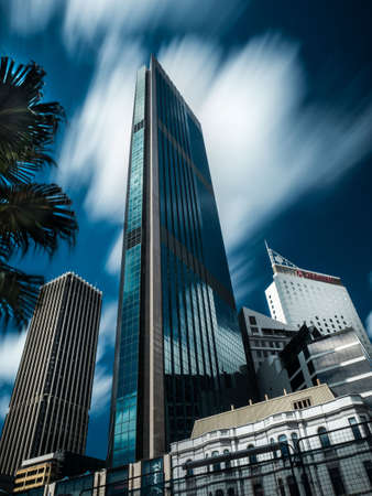 Skyscraper with abstract long exposure