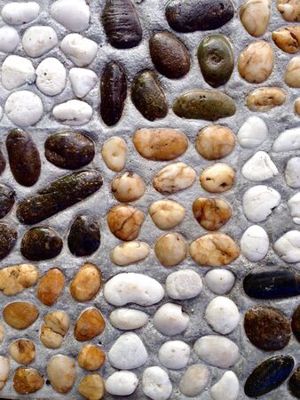 Design patterns of stones floor use for foot spa, made with stone and cementの素材
