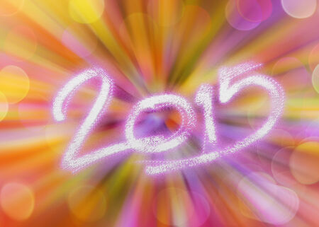 Happy new year 2015 , Text design with abstract backgroundの写真素材