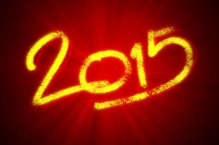 Happy new year 2015 , Text design with abstract backgroundの写真素材