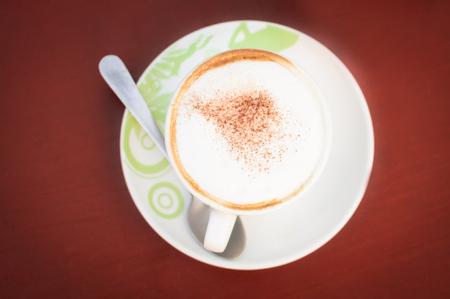 Coffee cup in coffee shop, energy charge on relax timesの写真素材