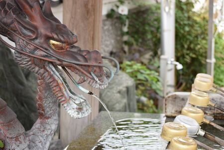 Dragon of handwashing facilitiesの写真素材