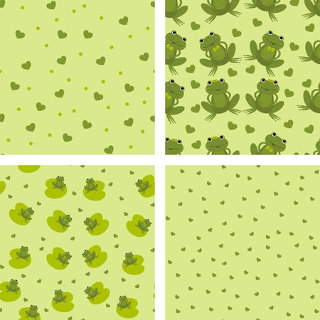 background with frogsのイラスト素材
