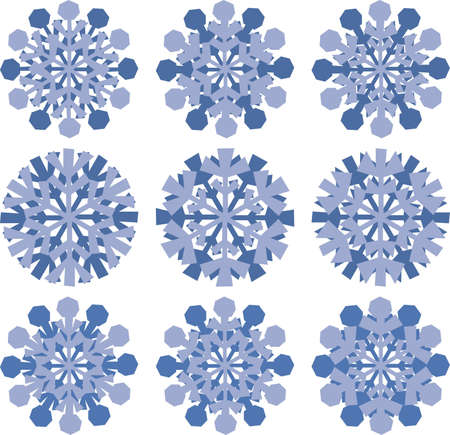 Snowflakes collection, element for design