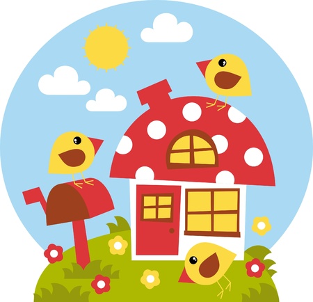 house-fungus in young chickensのイラスト素材
