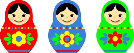 matryoshka, russian souvenirのイラスト素材