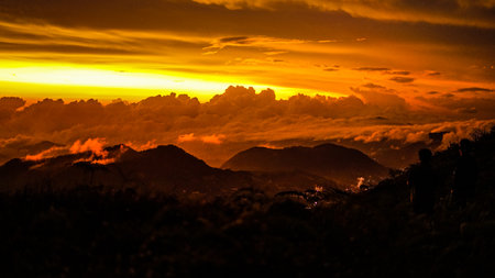 the mountain atmosphere is beautiful and coolの写真素材