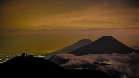 the mountain atmosphere is beautiful and coolの写真素材