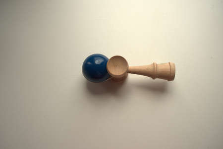 Japanese wooden toy called kendama suitable for children and adultsの写真素材