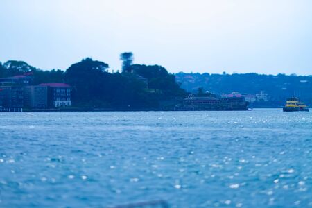 A miniature ships at the bayarea in Sydney tiltshiftの写真素材
